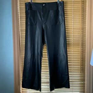 MAEVE The Colette leather wide leg pants